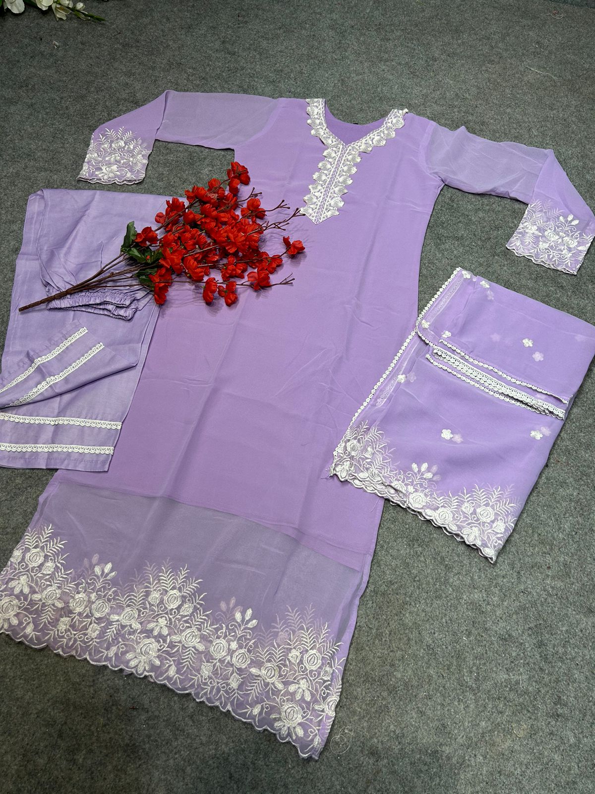 DC G32 Plus Size Georgette Kurti With Bottom Dupatta Wholesale Price In Surat